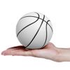 MINDCOLLISION Mini Basketball, Solid Color without Logo, Absorbent Soft Leather, Suitable for Small Baskets, Signature, Decompression, Training Assistance,White,No.4