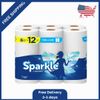 Sparkle Pick-A-Size Paper Towels Spirited Prints 6 Double Rolls = 12 Regular