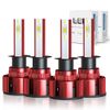 4x H1 LED Headlight Bulbs Conversion Kit High Low Beam 6000K Super Bright White