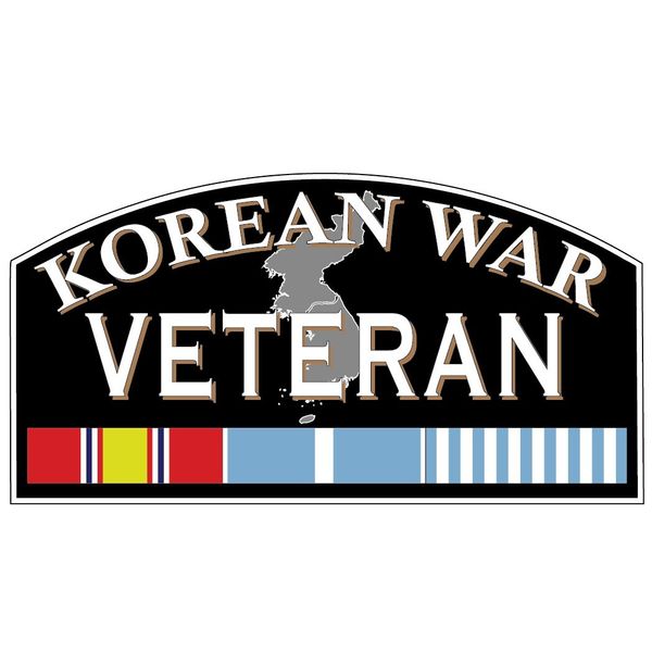 Korean War Veteran Vinyl Decal 8”