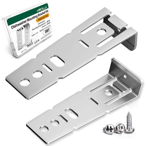 2 Pack Dishwasher Mounting Brackets WD01X21740 with Screws, Dishwasher Clips for for GE and Hotpoint, Replaces AP5981196