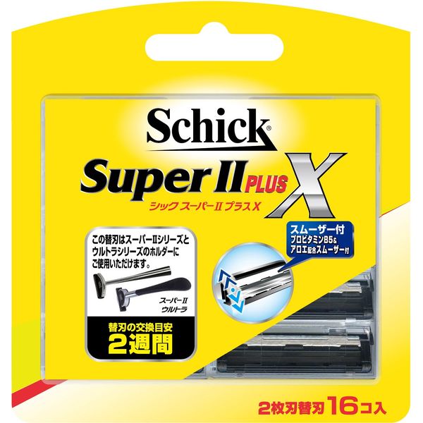 Chic Schick Super II Plus X 2 Blade Replacement Blade (16 Pieces) Shaving Razor