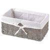 Vintiquewise(TM) Seagrass Shelf Basket Lined with White Lining
