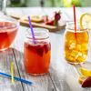 Comfy Package, (250 Pack) Disposable Plastic Drinking Straws - 7.75" High - Assorted Colors…