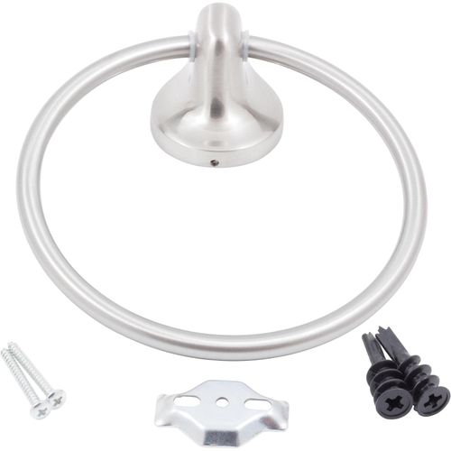 Harbor Mist Towel Ring, Satin Nickel by Stone Harbor Hardware