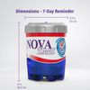 Novadent Dentures Cleaner Soaking Bath – Cleaning Container for Dental Appliances’ Solution​ (With Day Reminder)