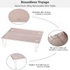 iBasingo Mini Camping Table Folding Table Outdoor Ultralight Serving Laptop Tray Table Portable Dining-table Picnic Tea Table Backpacker Table BVT01 (Black)