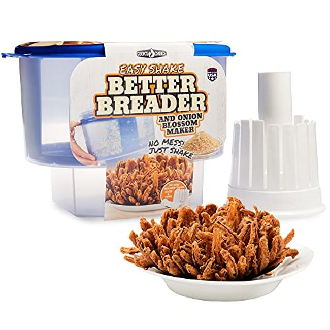  COOK'S CHOICE XL Original Better Breader Batter Bowl-  All-in-One Mess Free Breading Station Tray for at Home or On-the-Go - Pour  in Seasoning, Add Meat or Vegetables of Choice, & Just