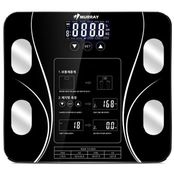 Body Fat Calculator Smart Scale Digital Weighing Scale Electronic Weight Scale Weighing Scale, Black