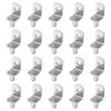 winova 20 Pack Shelf Dowel Inserts Shelf Brackets - Convenient and Sturdy Shelf Support Pins L Shape Long