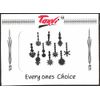 Silver Metallic Assorted Patterned Bindi's – Pack of 10 – 12mm