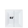 6.5" Disposable Fancy Square White Plastic Salad/Dessert Plates Splendid 100pcs