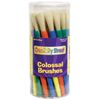 Creativity Street Chubby White Bristle Easy Grip Plastic Handle Paint Brush Set, 1/2 X 7 in, Multiple Color, Set of 30 - 76182