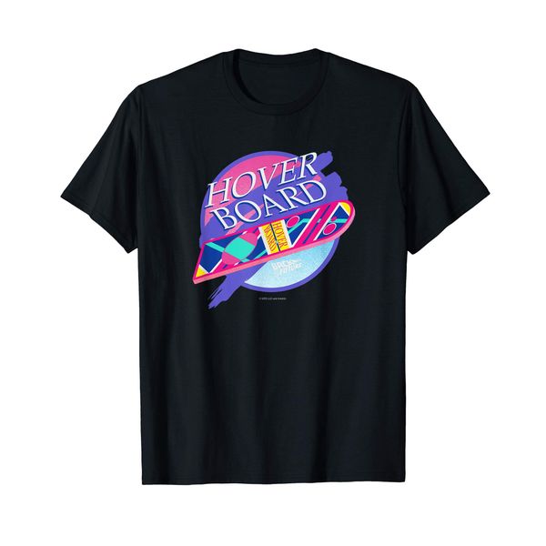 Back to the Future HOVER BOARD (CIRCLE) T-Shirt, black (black 19-3911tcx), S