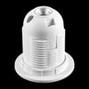 Namvo 2 Pcs E27 Lamp Holder White Plastic Shell Light Socket Threaded Lamp Socket Replacement Medium Base with Lamp Shade Ring for Table Floor Light