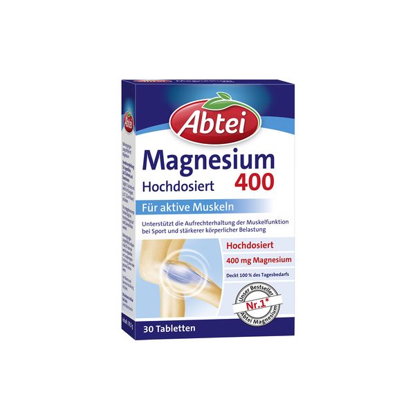 Abtei Magnesium 400, hochdosiert, 30 Tabletten