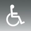 (2x) Disabled - Handicap - White - Sticker - Decal - Die Cut