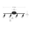 Globe Electric 59354 Payton 4-Light Track Lighting, Matte Black