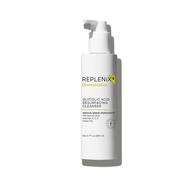 Replenix Glycolic Acid Resurfacing Cleanser - Medical Grade Brightening Face Wash, Exfoliating, Reduces Appearance of Pores, Uneven Skin Tone, 6.7 oz.