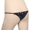 TOCTW045BK Back Flower Embroidered Super Micro Thong Black