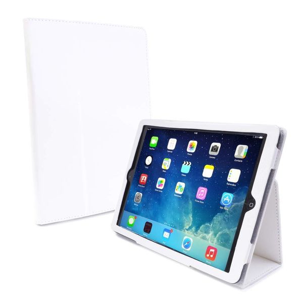 Tuff-Luv Type View Colour block Essentials Case Cover with Screen Protector for iPad Air - White