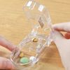 2 pack Pill Cutter Box Ergonomic Design Pill Splitter Stainless Blades Storage