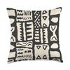 Authentic African Mudcloth Minimalist Design Throw Pillow