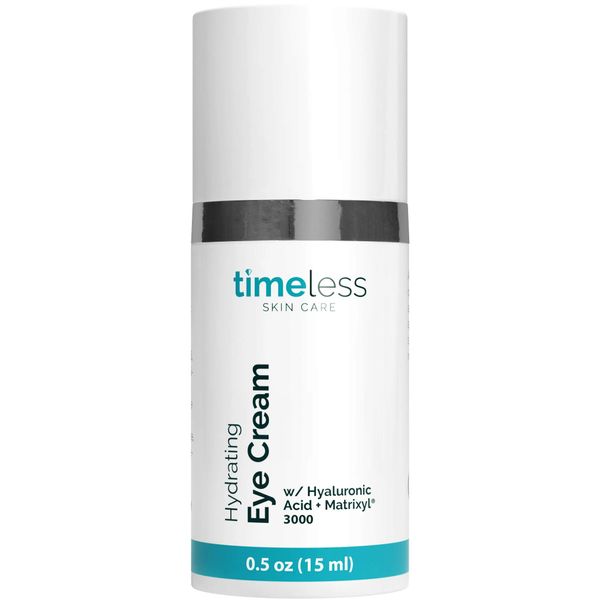 Timeless Skin Care Hydrating Eye Cream - 0.5 oz - Reduce Puffiness & Fine Lines - Includes Hyaluronic Acid for Hydration + Matrixyl 3000 to Fight Wrinkles - For All Skin Types
