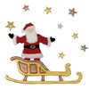PME Embossed Father Christmas Cutter, White, Large Size