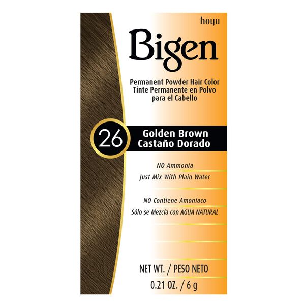 #26 Golden Brown Bigen Permanent Powder (6 Pack)