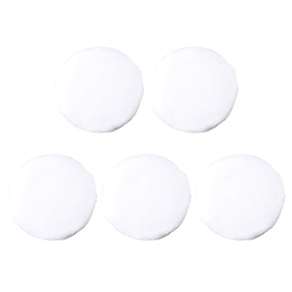 Frcolor Powder Puff Makeup Puff for Face Powder 2.4 inches (60 mm) Baby Body Powder Puff Set of 5 (White)