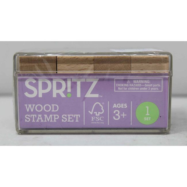 Spritz Easter Wood Stamp Set with 8 Stamps and 4 Color Pads