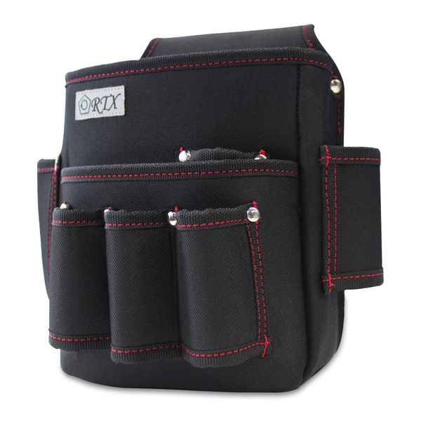 YOTENKA Nail Bag, Waist Bag, Electrician's Waist Bag, Tool Holder Included, 2 Tiers, Durable, Lightweight