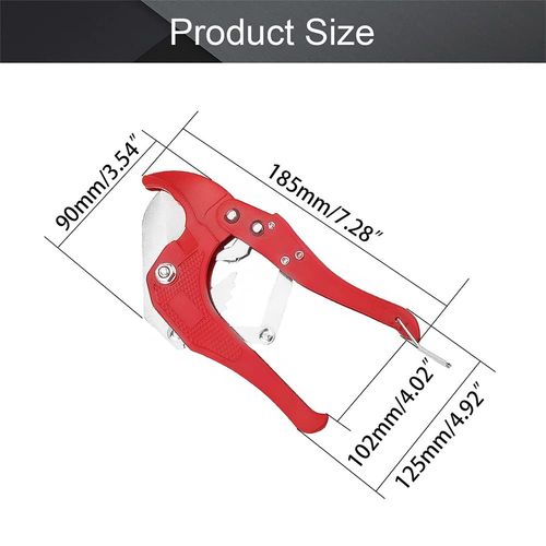 PVC Pipe Cutter, 42 mm, Plastic Pipe Cutter, Pipe Scissors, Suitable for Professional Plumbers and DIY, PVC and PPR Plastic Hoses, Butyeak