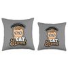 Professional Cat Servant Funny Cat Lover Gift Cat Mom Throw Pillow
