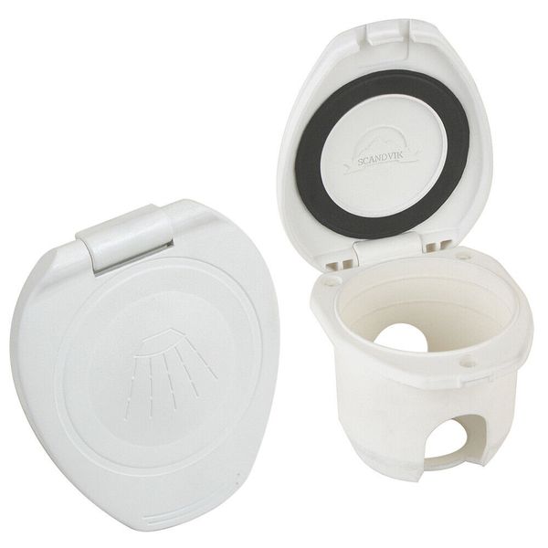 Scandvik 12104P Replacement White Cup And Cap Recessed Shower