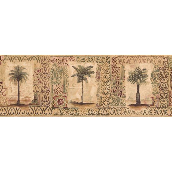 Wallpaper Border - Palm Tree Wall Paper Border SP76492L