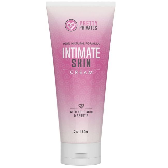 Pretty Privates Intimate Skin Cream Intimate and Sensitive Areas - Natural Dark Spot Corrector for Private Parts, Underarm, Elbow, Knees - Kojic Acid + Niacinamide + Arbutin (2oz)
