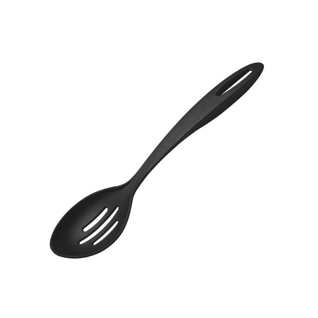 Tramontina 25161/100 Serving Spoon, Perforated Ability, Black, Ladle, Nylon Resin, Heat Resistant, Dishwasher Safe, Made in Brazil, 25161/100 TRAMONTINA