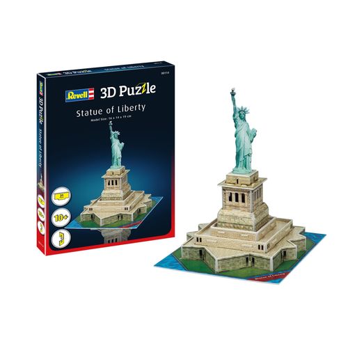 Revell 3D Puzzle 00114 Statue of Liberty 31 Pieces, Highly Detailed, 19cm in height, Fun & Easy To Build