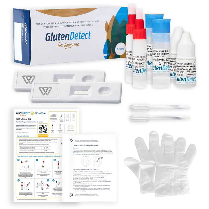 Biomedal GlutenDetect Stool – at-Home Gluten Test Kit, Detects Gluten ...