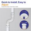 PlumbEZ Multi-fit Flexible Drain Pipe - 1.1/4 Inch, 32mm Flexible Shower Waste Compression Fitting