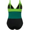 Ulla Popken Damen Lisa, Colourblock Badeanzug, Schwarz, 58
