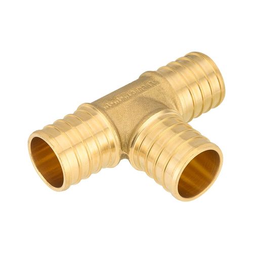 (Pack of 10) EFIELD 1-inch Tee Pex Crimp Brass Fittings, ASTM F1807
