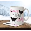 Crazy Chicken Lady - Mug and Coaster by Inky Penguin