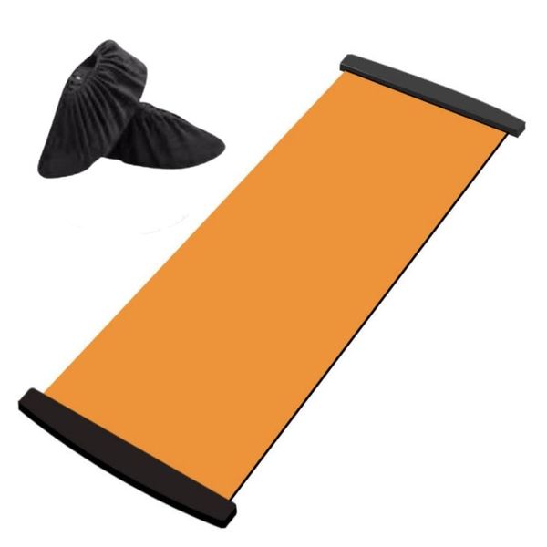 PLEAVIT Slide Board, Training Sliding Board with Shoe Cover (78.7 inches (200 cm), Orange)