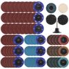 80x 2in Roll Lock Sanding Discs Set W/ 1/4 Holder Die Grinder Quick Change Disc