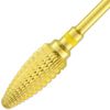 Professional Gold Large Cone Safety Nail Carbide Drill Bit Extra Fine Grit