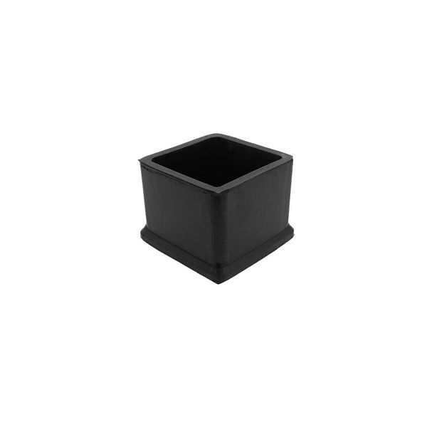 Flyshop 10Pcs Black Non-Slip Silicone Chair Leg Caps Floor Protectors Square Furniture Table Covers, 1-1/2 Inches, 38mm x 38mm