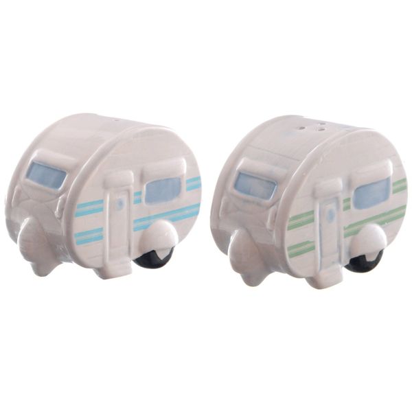 Ted Smith Ceramic Caravan Salt and Pepper Shaker Set